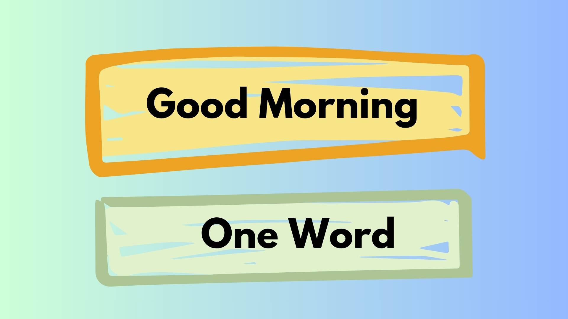 Is "Good Morning" One Word
